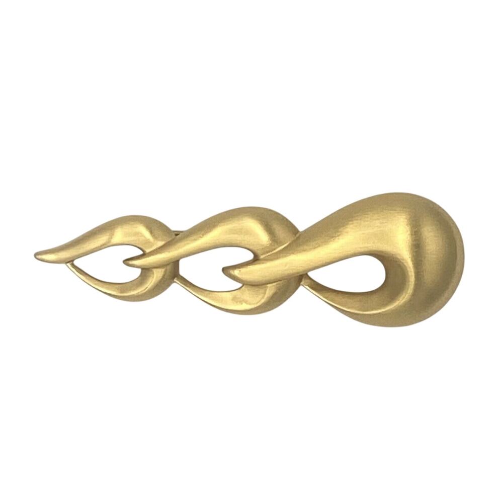 Monet Vintage Gold Tone Abstract Modernist Brooch Pin Signed 3”